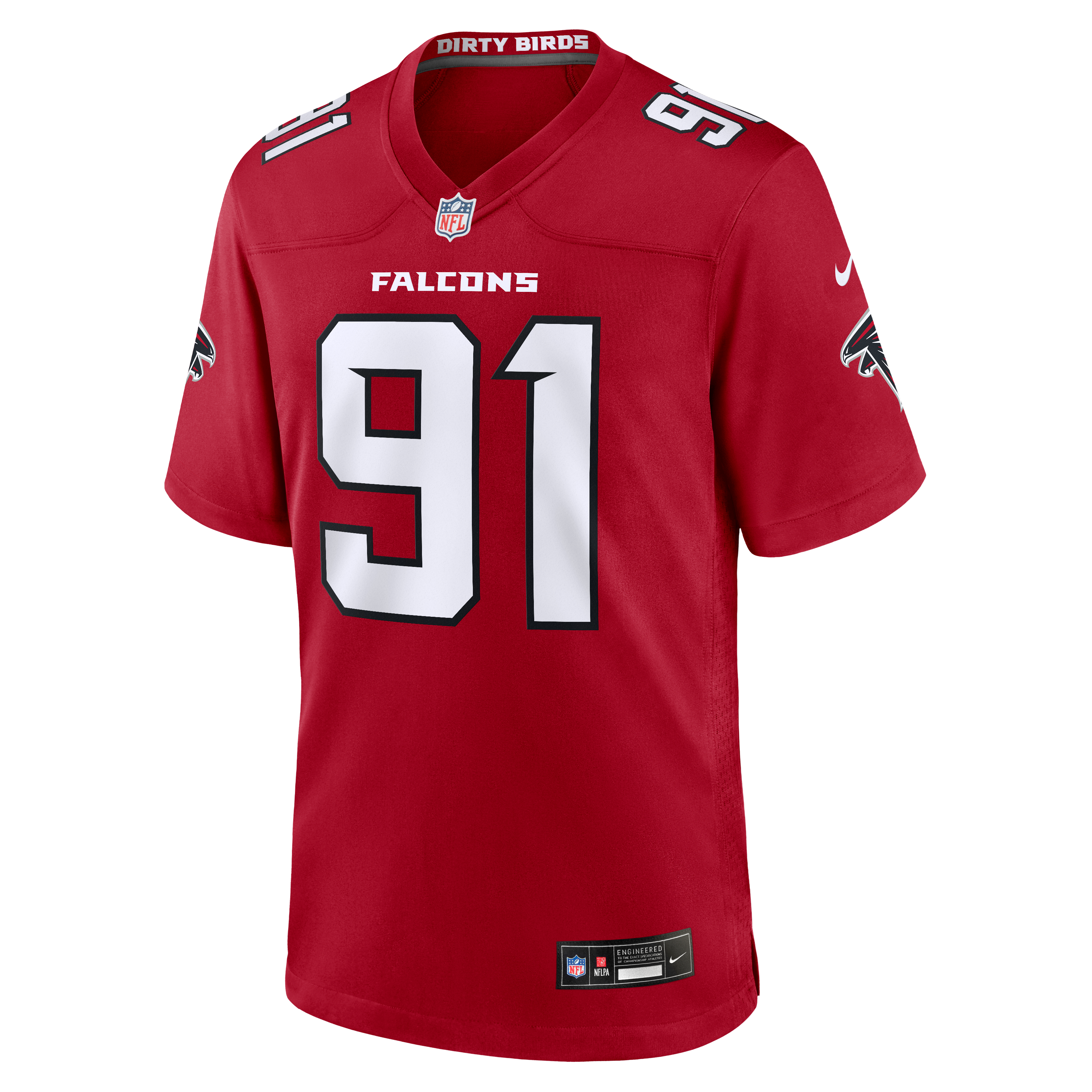 Maillot de match Nike Drake Jackson rouge des Falcons d'Atlanta pour homme