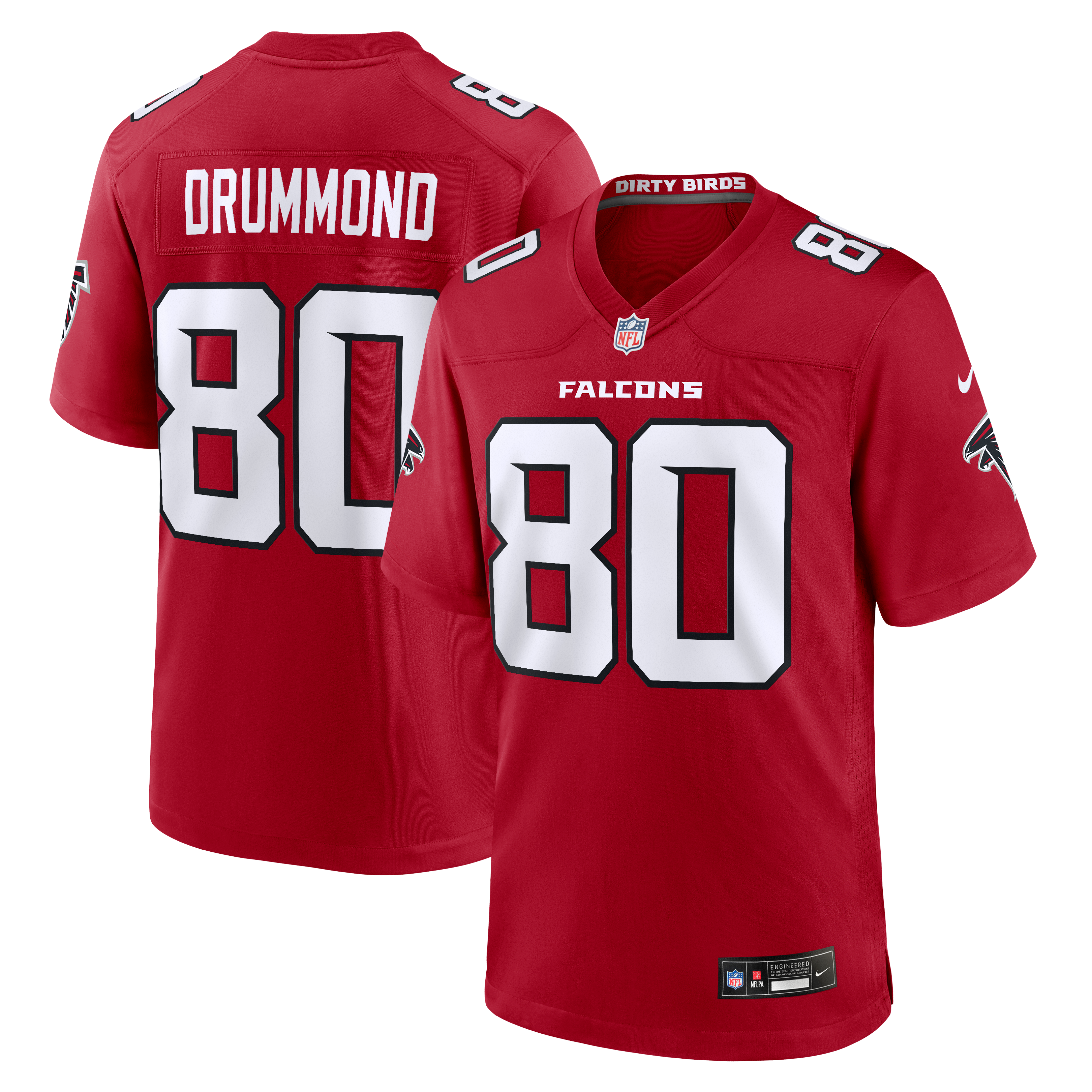 Men's Nike Dylan Drummond Red Atlanta Falcons Team Game Jersey