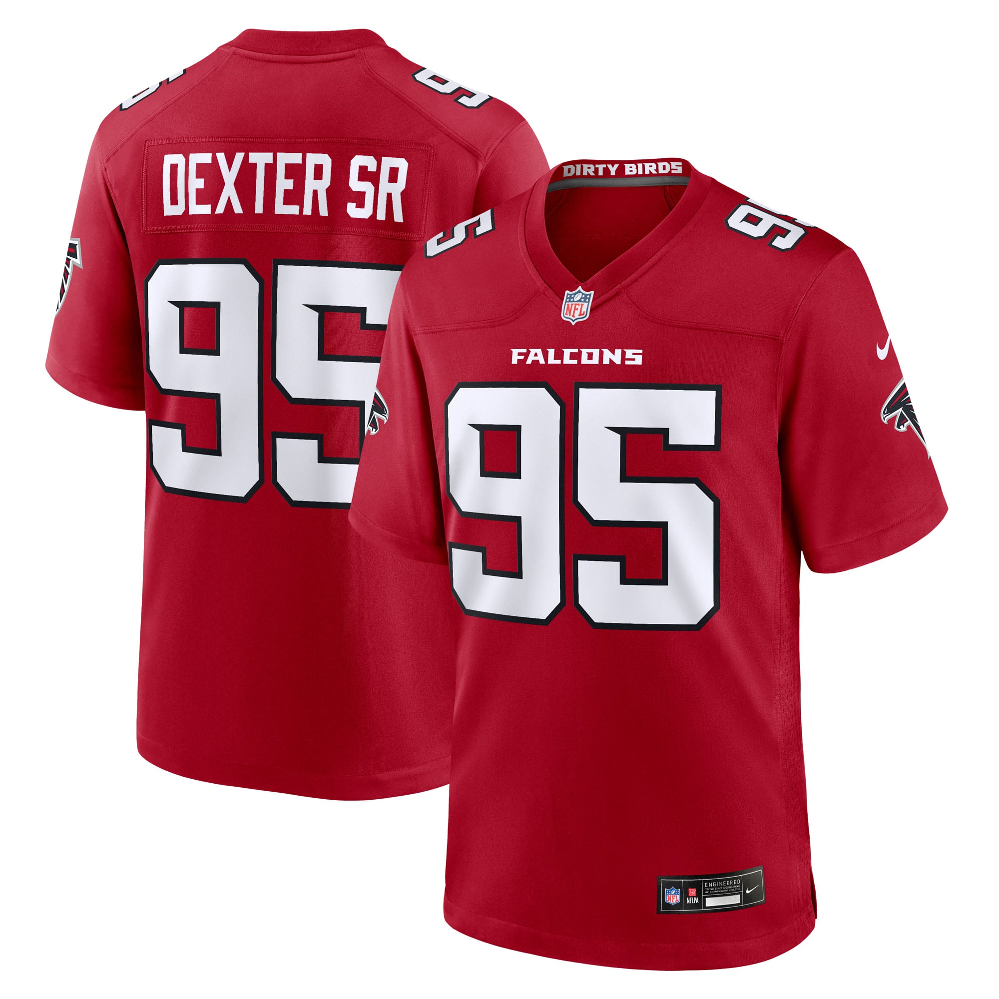 Men's Nike Gervon Dexter Sr. Red Atlanta Falcons Team Game Jersey