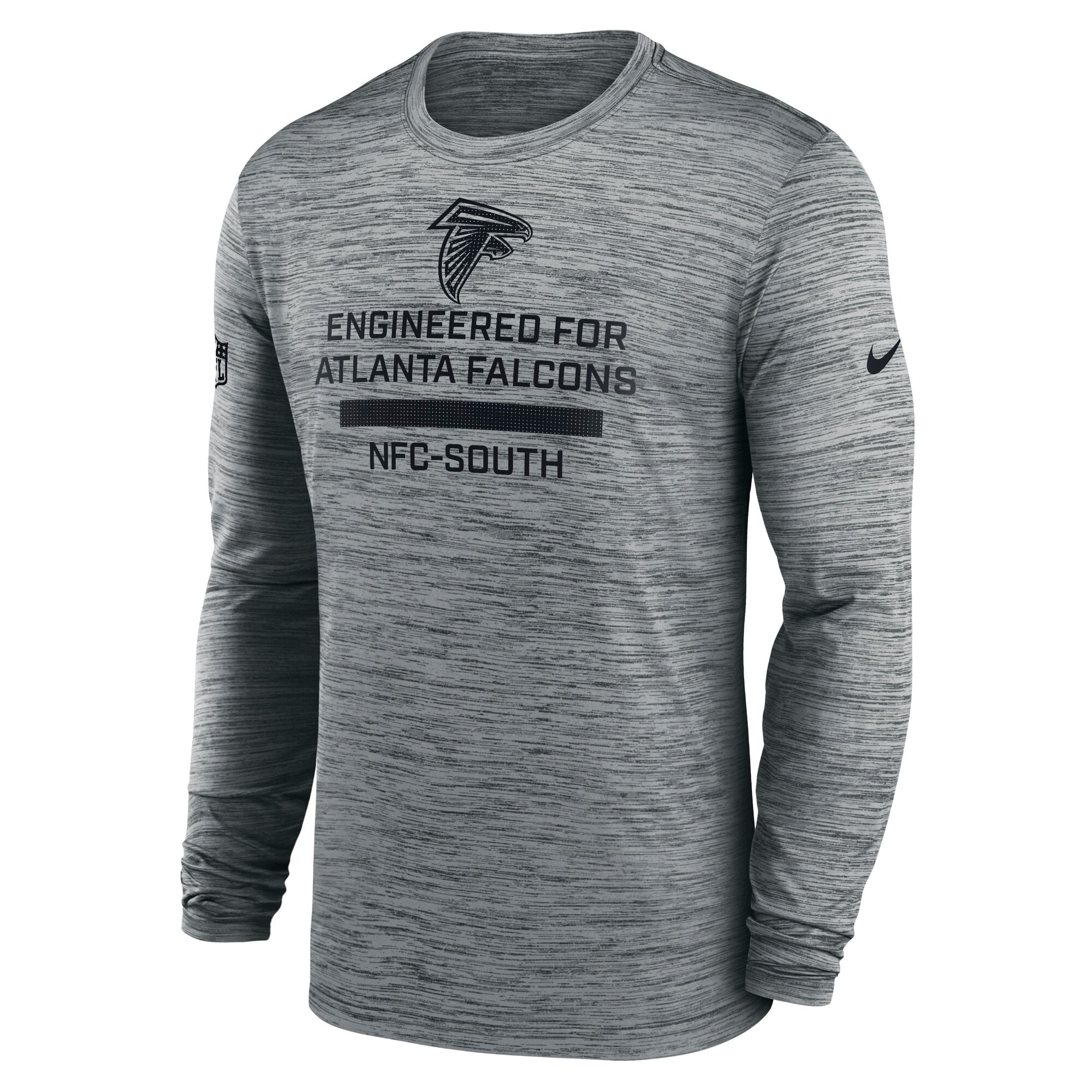 Men's Nike Gray Atlanta Falcons Sideline Velocity Dri-FIT Long Sleeve T-Shirt