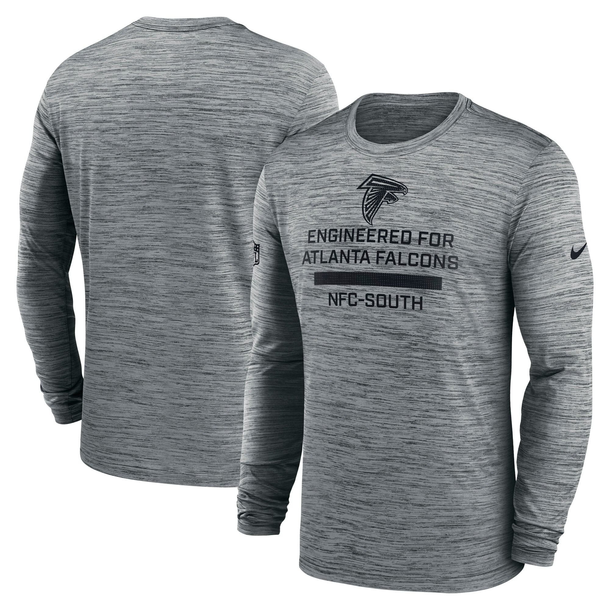 Men's Nike Gray Atlanta Falcons Sideline Velocity Dri-FIT Long Sleeve T-Shirt