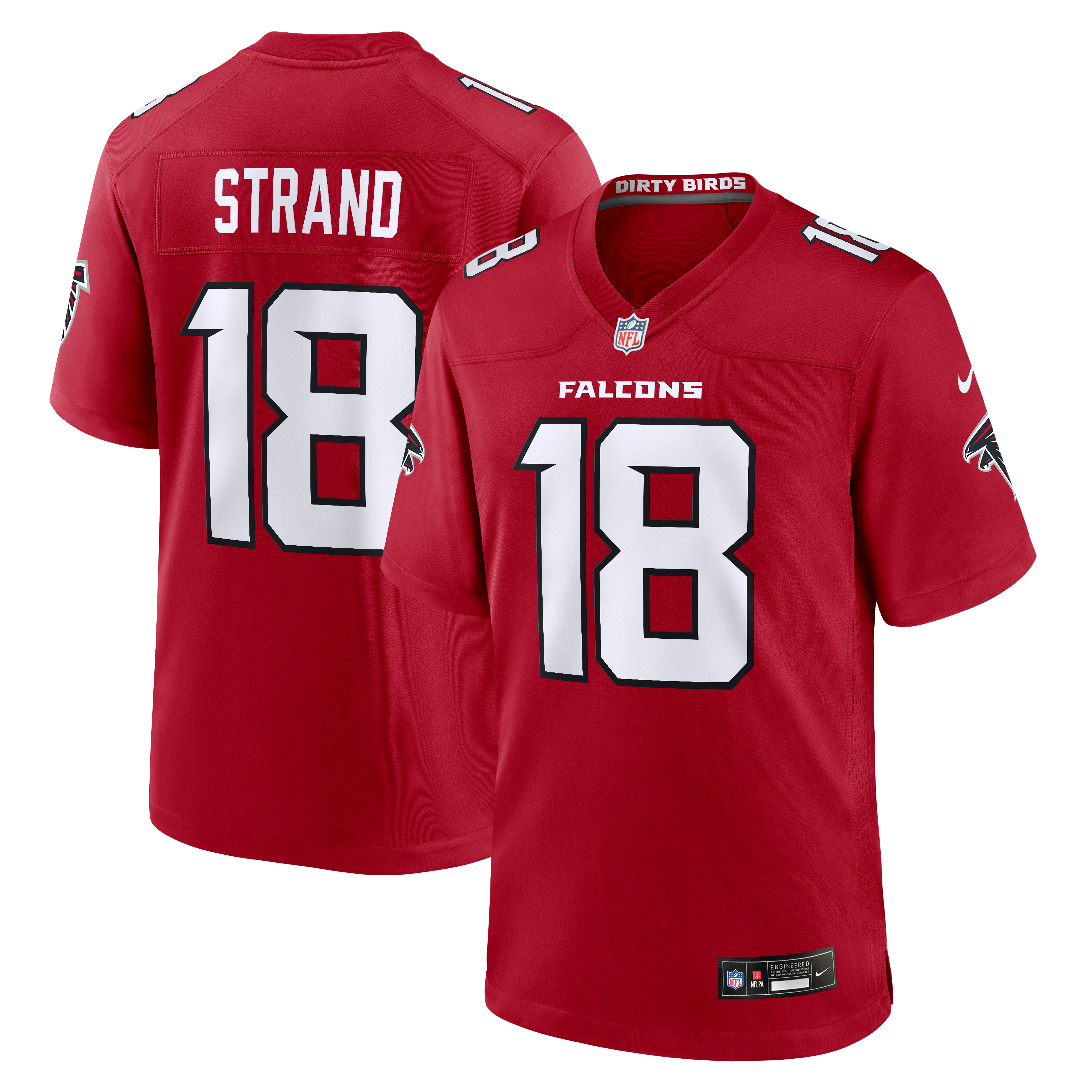 Men's Nike Jack Strand Red Atlanta Falcons Team Game Jersey