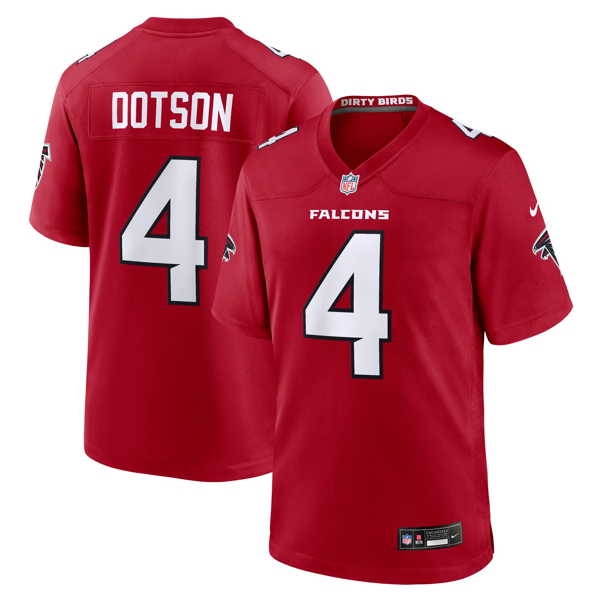 Maillot de match Nike Jahan Dotson rouge des Falcons d'Atlanta pour homme