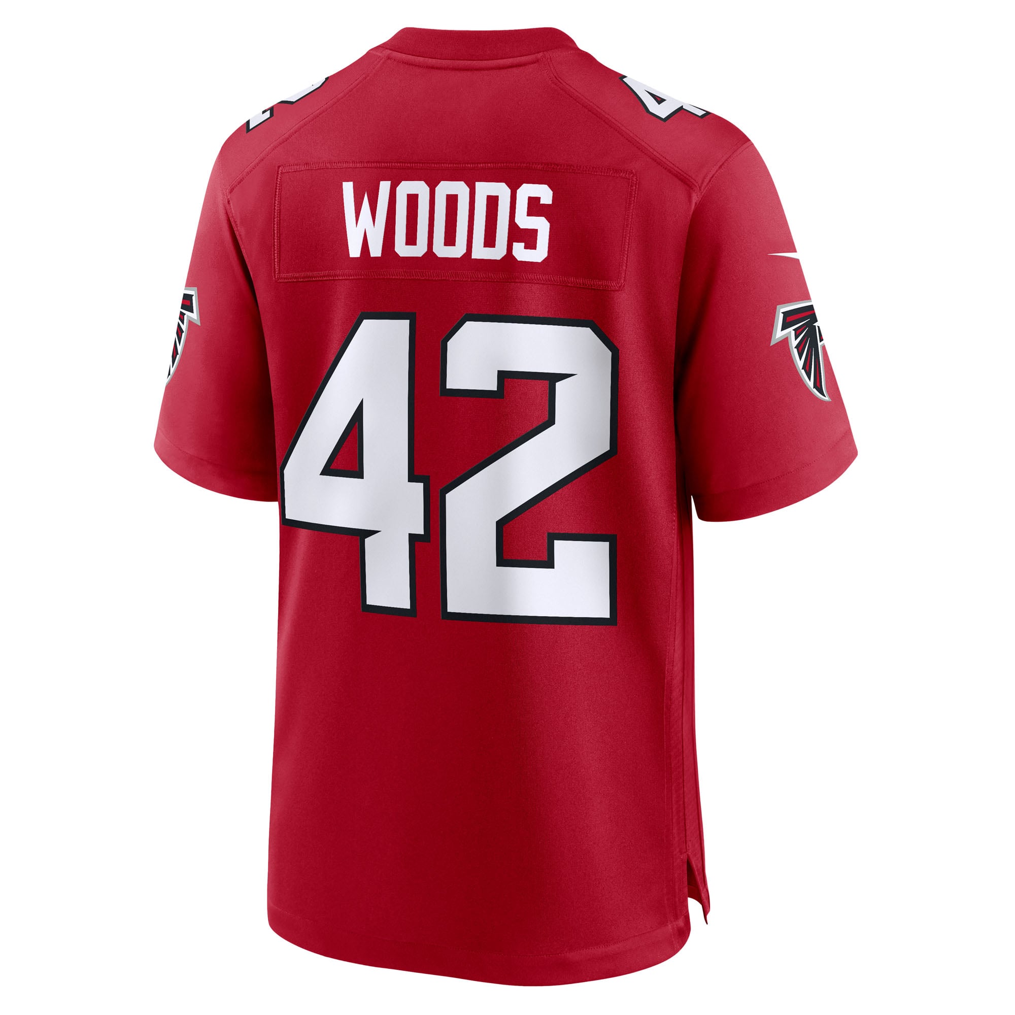 Maillot de match Nike Josh Woods rouge des Falcons d'Atlanta pour homme