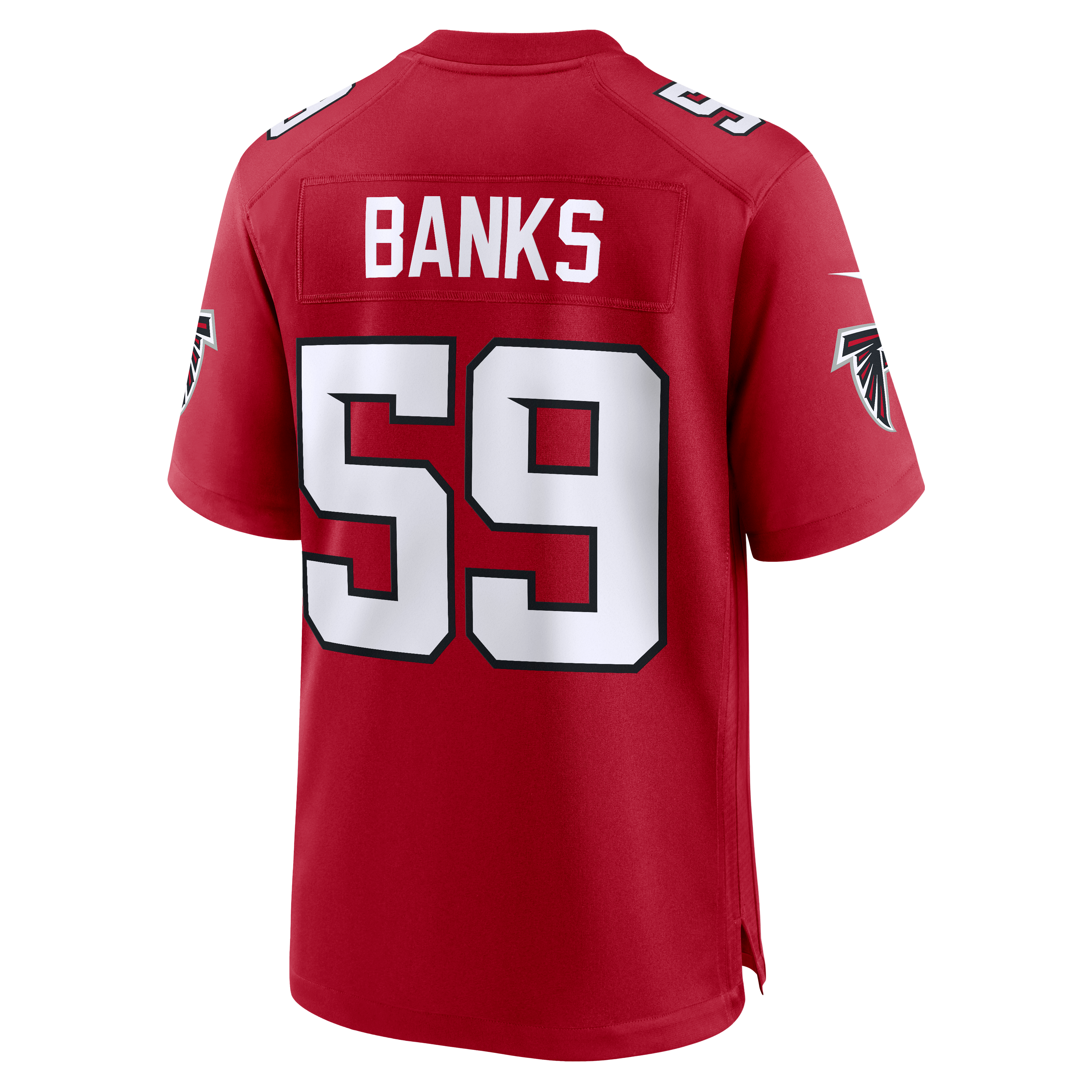 Men's Nike Keshawn Banks Red Atlanta Falcons Team Game Jersey