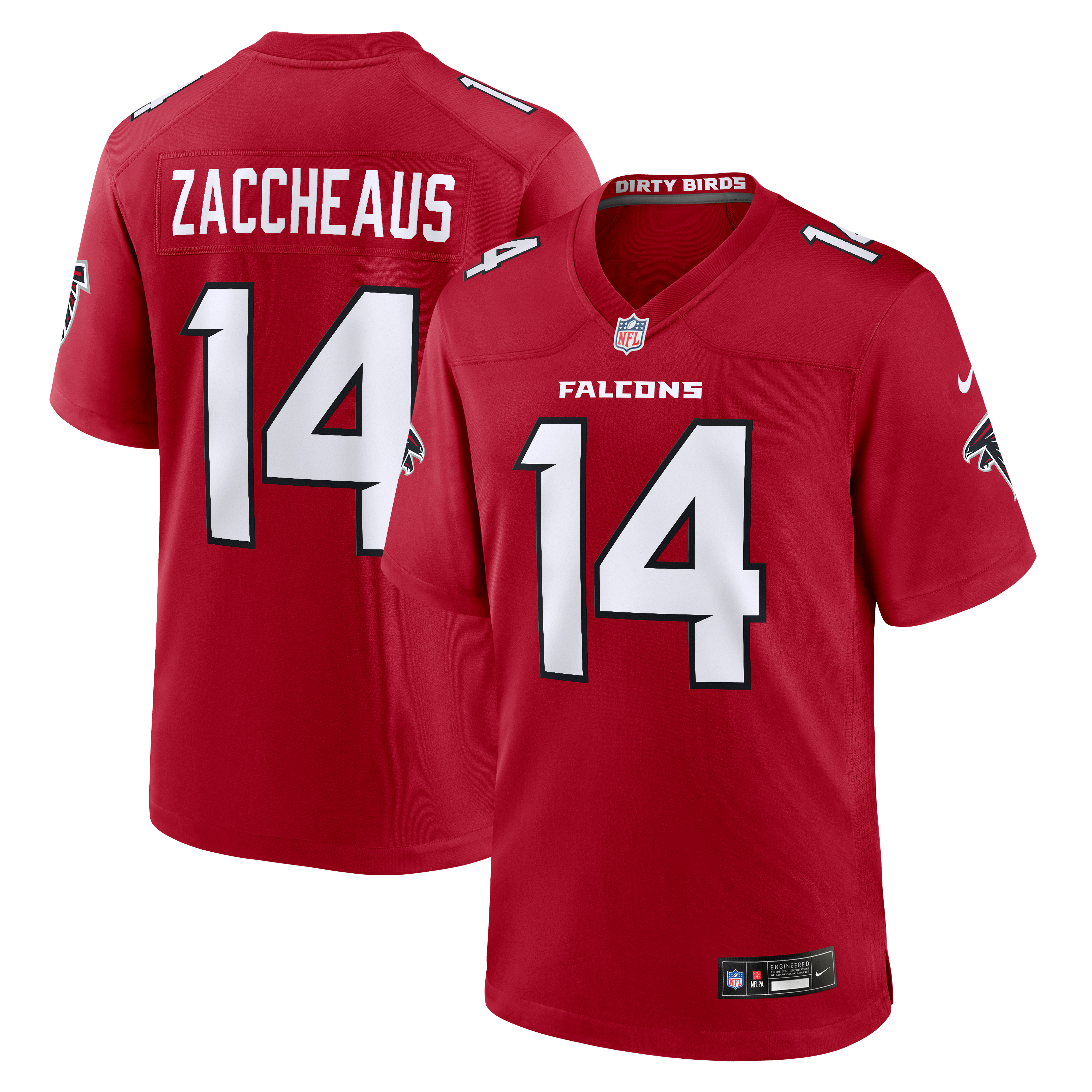 Men's Nike Olamide Zaccheaus Red Atlanta Falcons Team Game Jersey