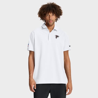 Atlanta Falcons Nike Sideline Woven Dri-FIT Polo - White