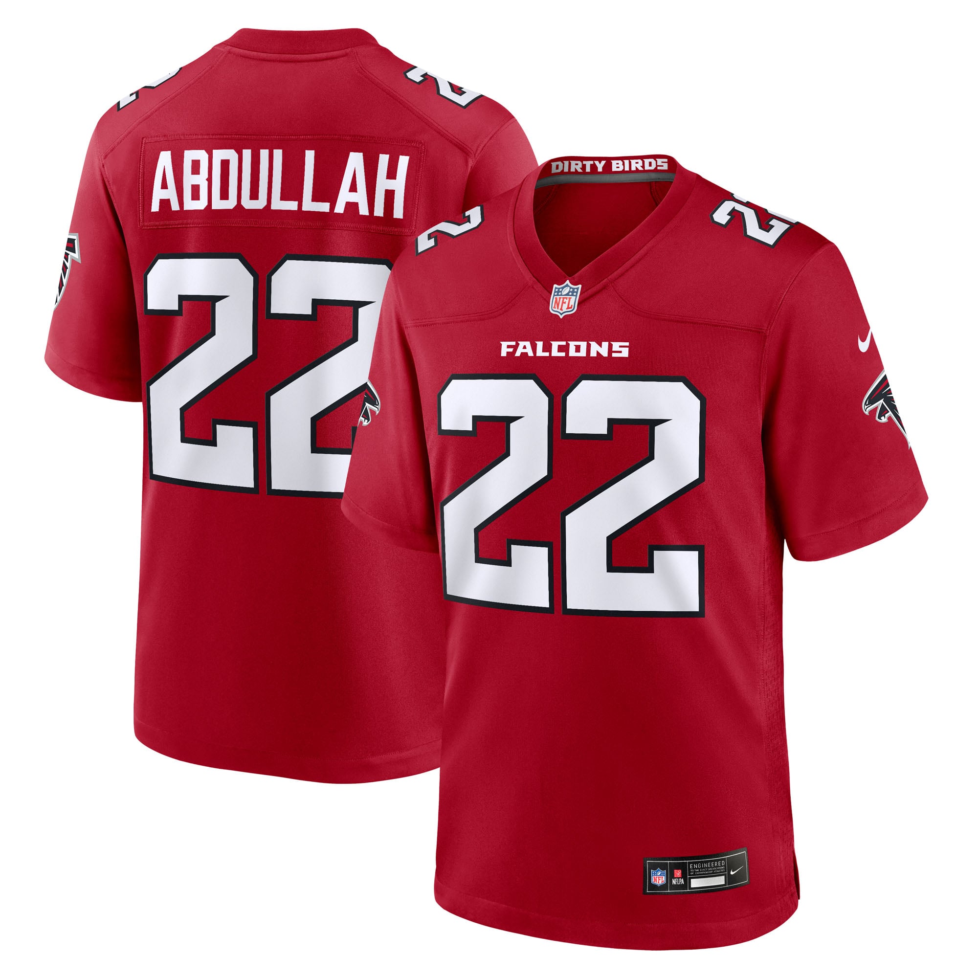 Maillot de match Nike Yasir Abdullah rouge des Falcons d'Atlanta pour homme