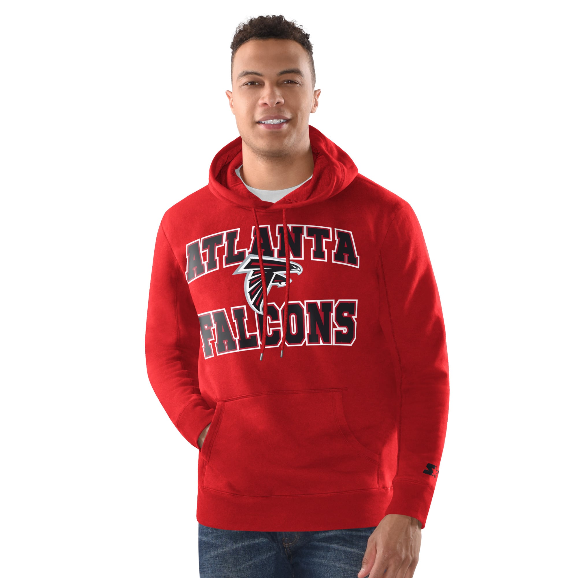 Men's Starter Red Atlanta Falcons Hoodie and Cuffed Knit Hat Combo Pack