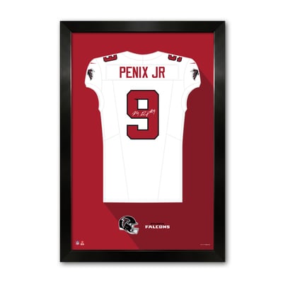 Michael Penix Jr. Atlanta Falcons 14" x 20" Framed Jersey Art Print