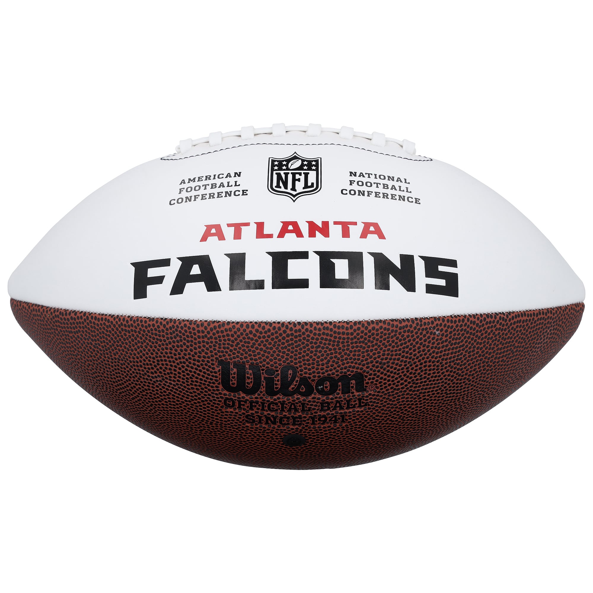 Ballon de football américain Wilson White Panel autographié par Michael Vick des Falcons d'Atlanta