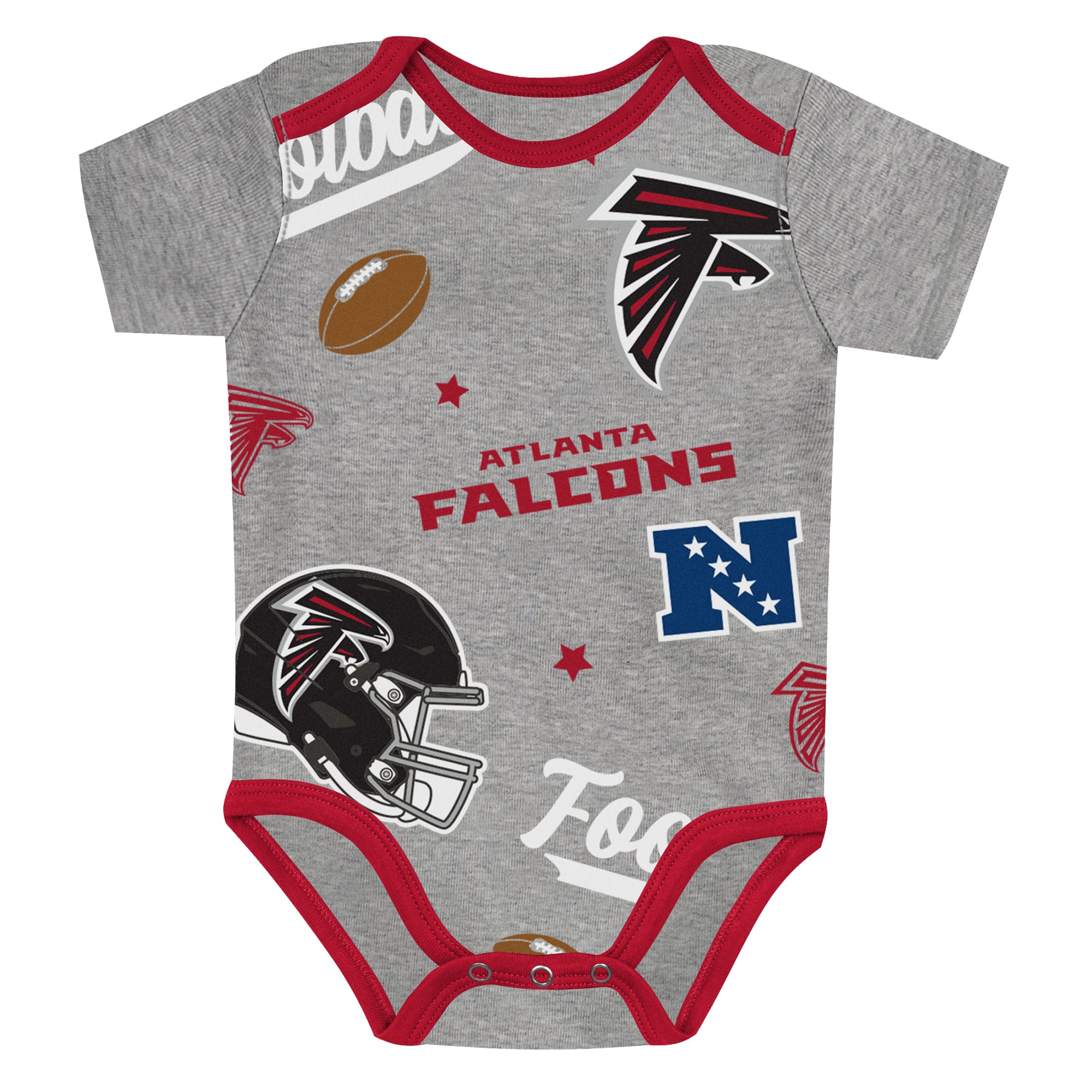 Newborn Outerstuff Atlanta Falcons First Round Pick Three-Piece Bodysuit Set