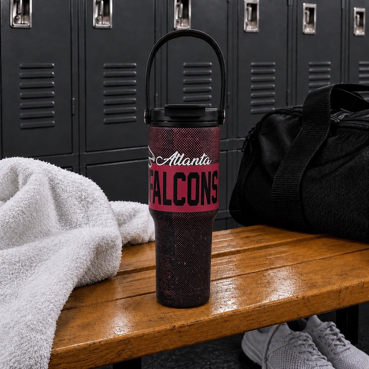 Pegasus Atlanta Falcons 24oz. Speckled Gradient Stainless Steel Dual Top Water Bottle
