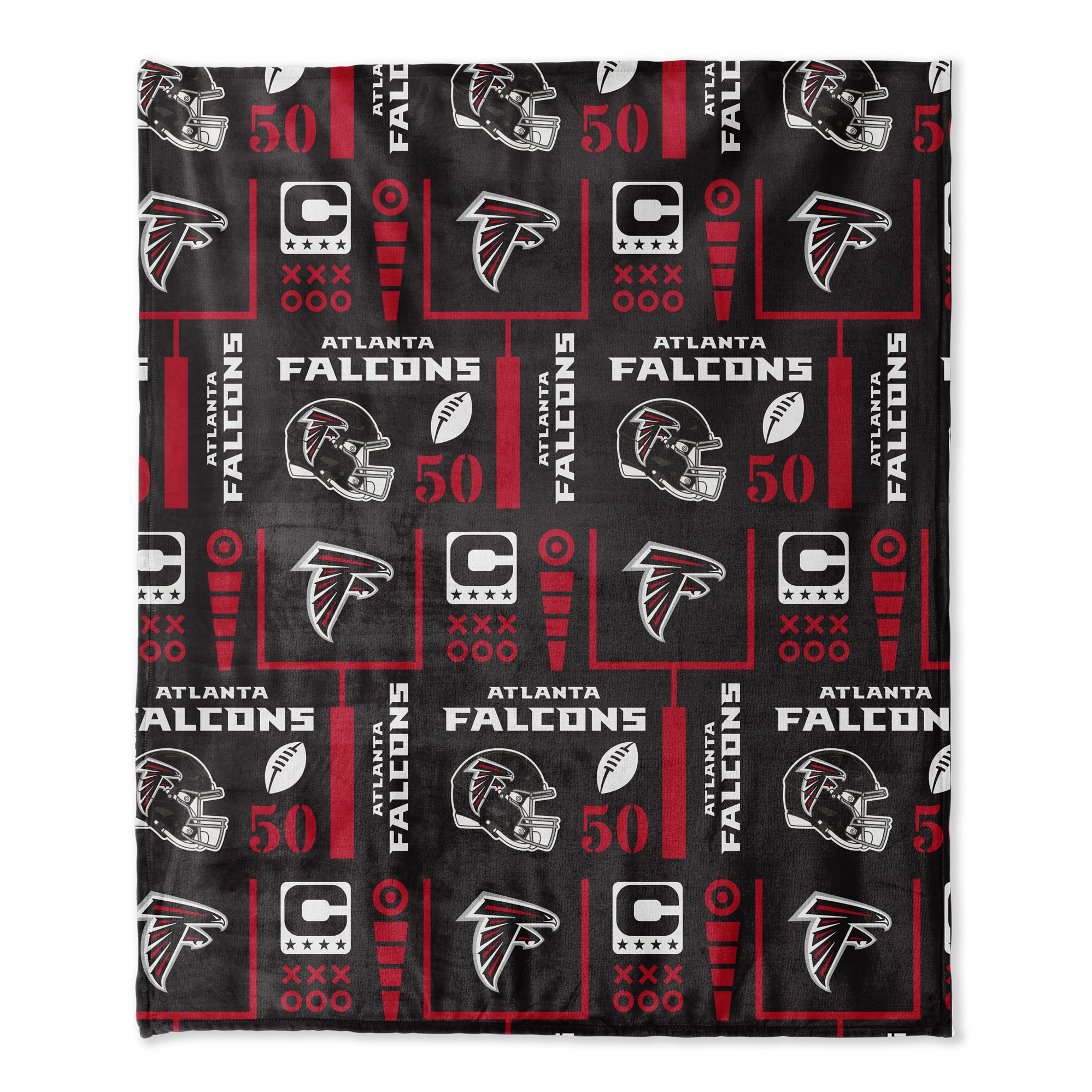 Pegasus Atlanta Falcons 50" x 60" Blackout Team Spirit Ultra Soft Throw & Plush Football Combo Pack