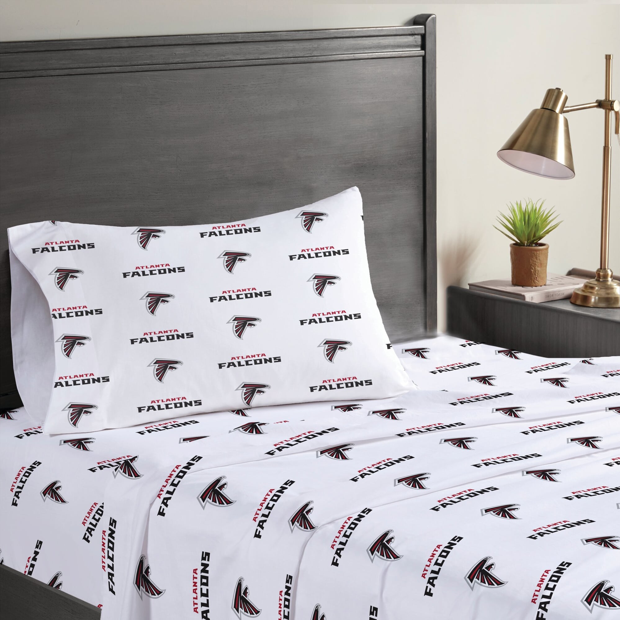 Ensemble de draps trois pièces Pegasus Atlanta Falcons pour lit simple