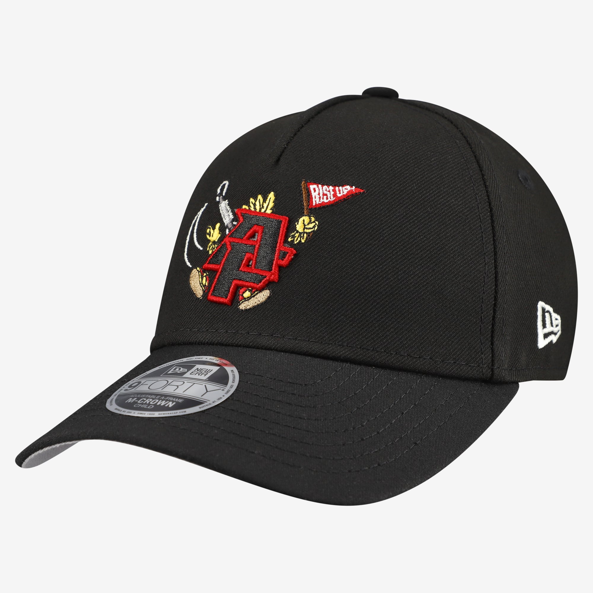 Casquette ajustable New Era 9FORTY M-Crown A-Frame noire à motif Atlanta Falcons pour enfants d'âge préscolaire