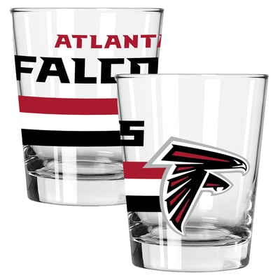Atlanta Falcons The Memory Company Two-Piece 15oz. Big Stripes Double Old Fashioned Glass Set