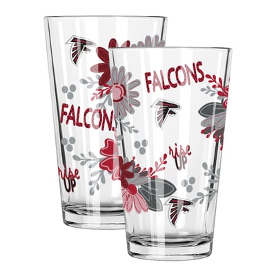 Atlanta Falcons The Memory Company Two-Piece 16oz. Flowers Pint Glass Set