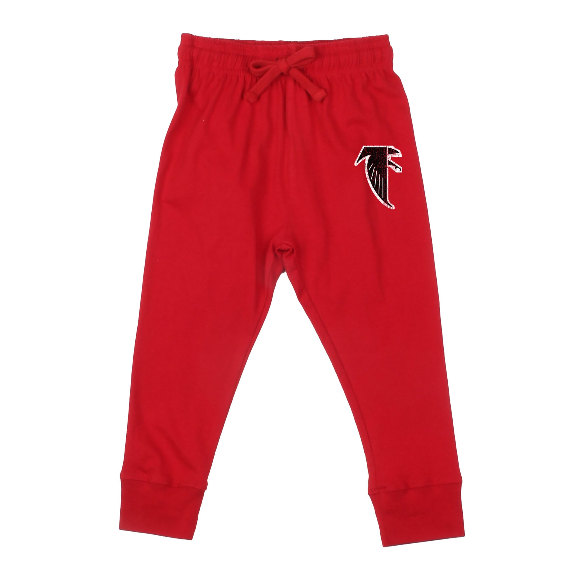 Toddler Wes & Willy Heather Gray/Red Atlanta Falcons Henley Hoodie Sweatpants Set