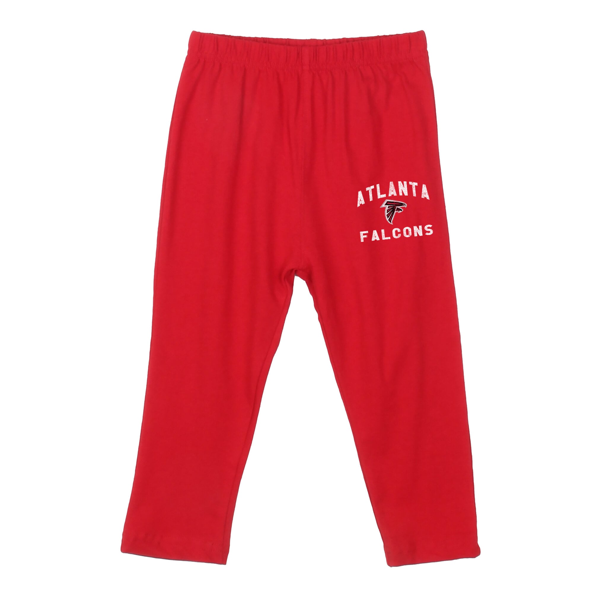 Ensemble pour tout-petit Wes & Willy rouge Atlanta Falcons à rayures, haut manches longues et pantalon capuche.