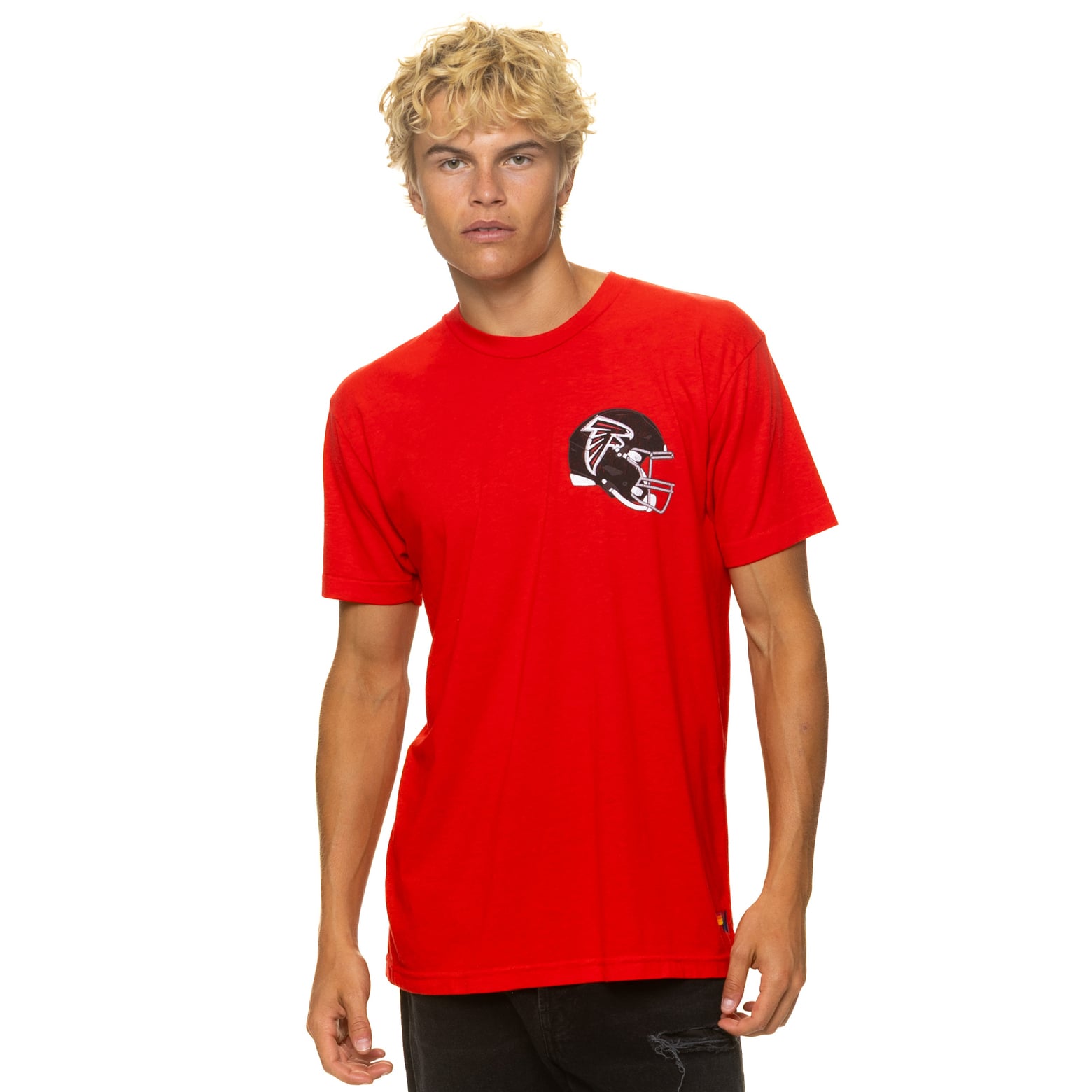 T-shirt unisexe Aviator Nation rouge Atlanta Falcons en mélange de trois matières