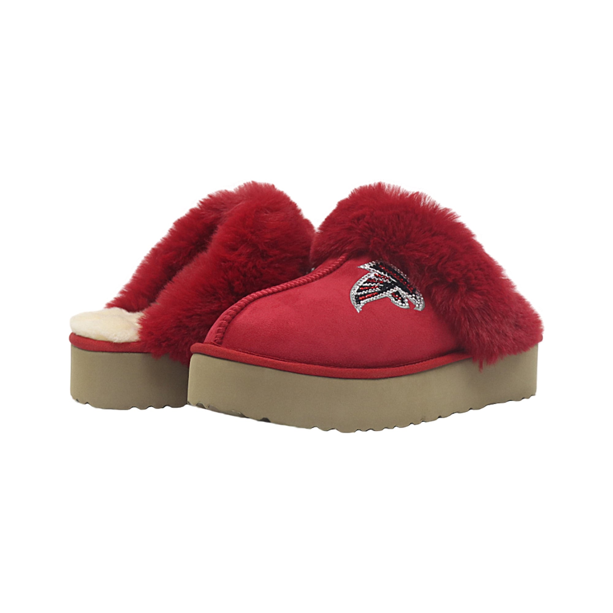 Pantoufles unisexes Cuce aux couleurs de l'équipe des Falcons d'Atlanta