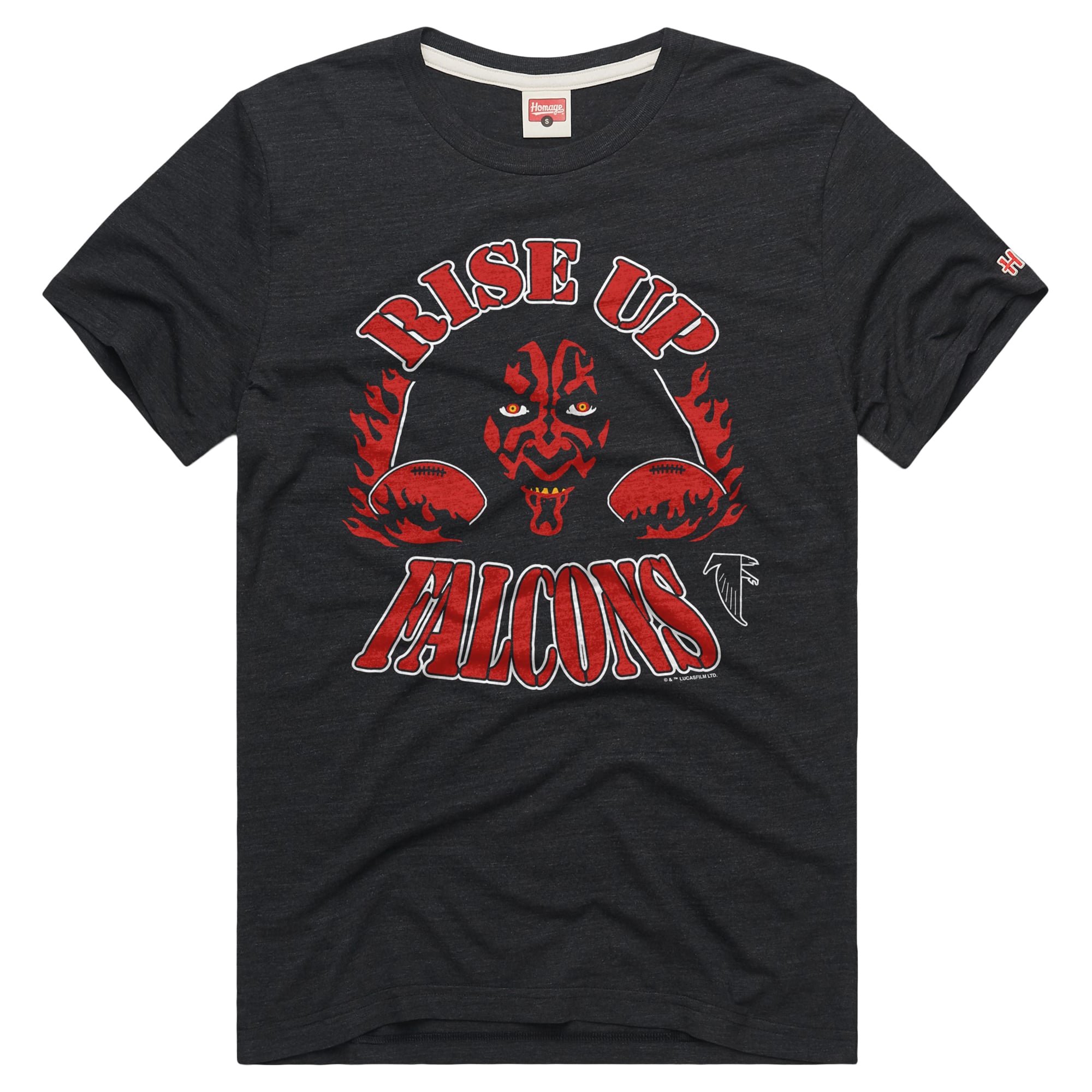 T-shirt unisexe Hommage Charcoal Atlanta Falcons Star Wars x NFL Tri-Blend