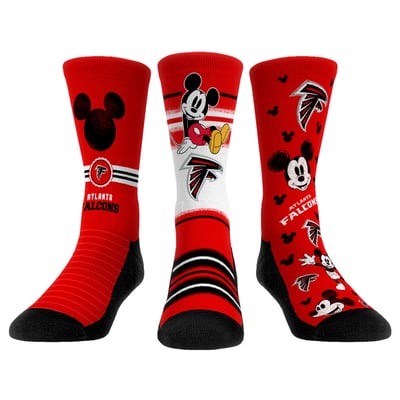  Atlanta Falcons Rock Em Unisex Disney Three-Pack Crew Socks Set - 