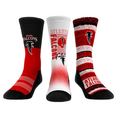  Atlanta Falcons Rock Em Unisex Throwback Three-Pack Crew Sock Set - 