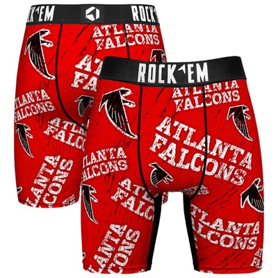  Atlanta Falcons Rock Em Unisex Throwback Logo Allover Boxer Briefs - Red