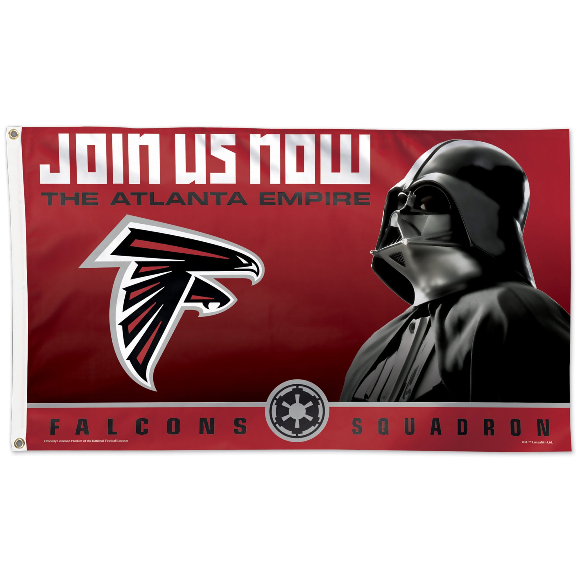 Drapeau Double Face Atlanta Falcons 0,9 X 1,5 M - Polyester Imprimé Deux Côtés - Officiel NFL - Pour Supporter Votre équipe