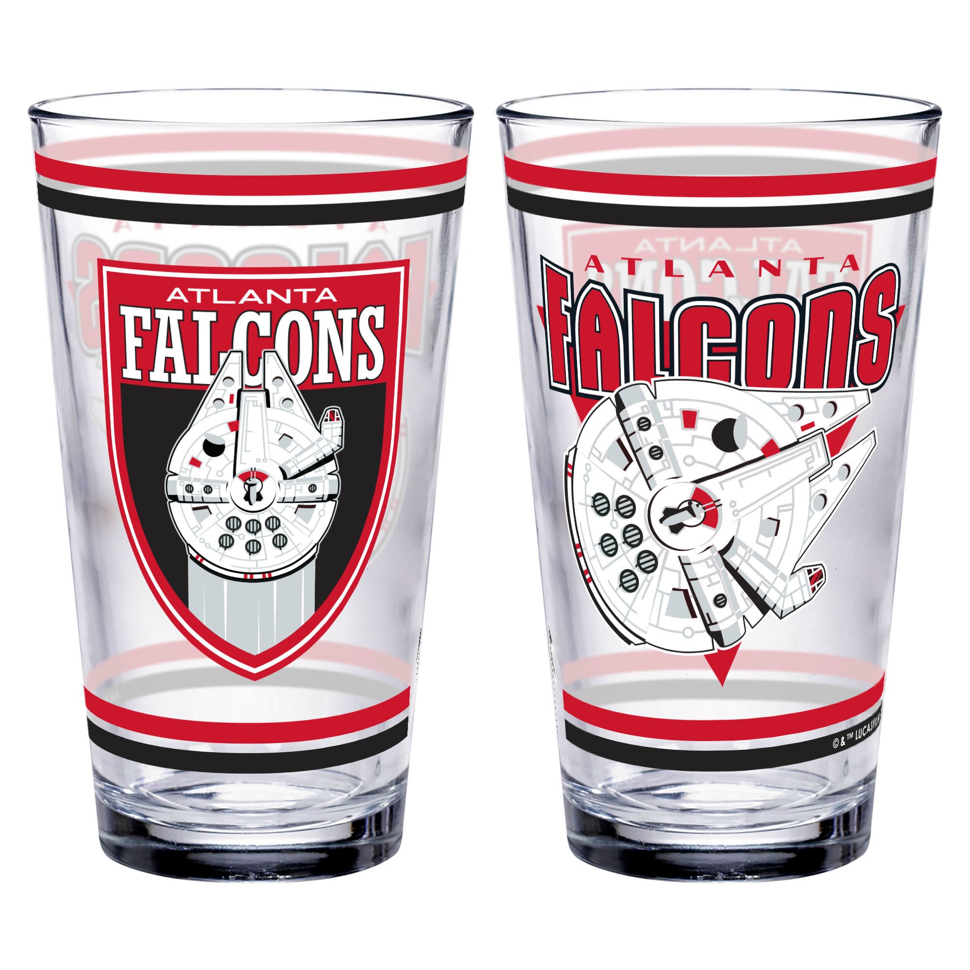 WinCraft Atlanta Falcons Disney x NFL Millennium Falcon 16oz. Verre à pinte