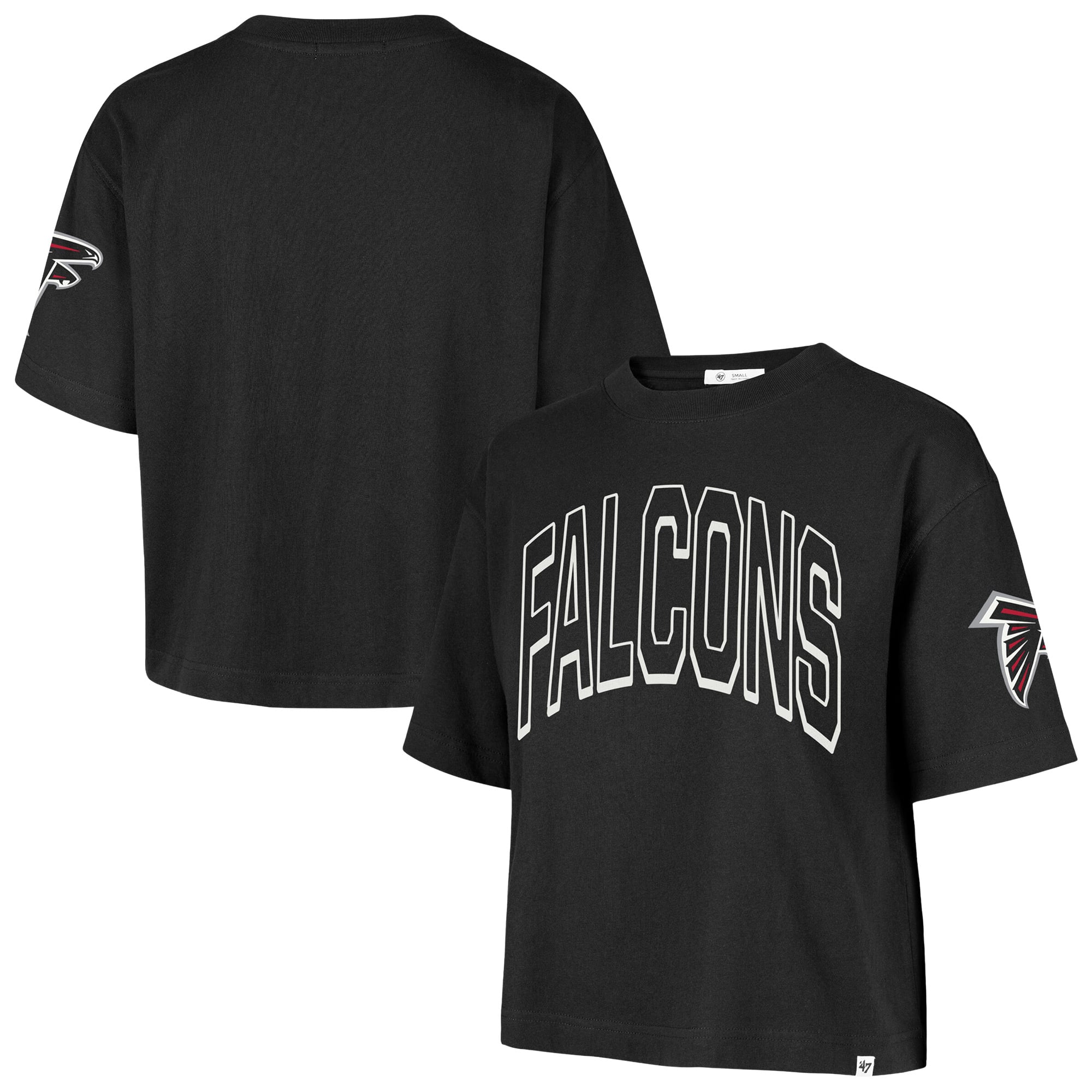 Women's '47 Black Atlanta Falcons Call Out Reed City T-Shirt