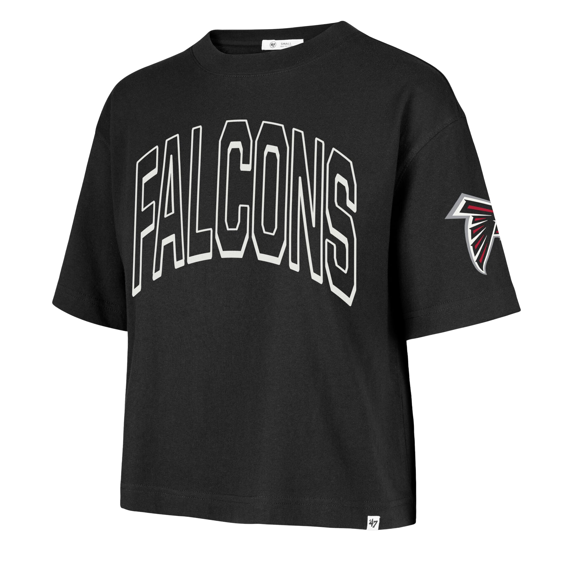 Women's '47 Black Atlanta Falcons Call Out Reed City T-Shirt