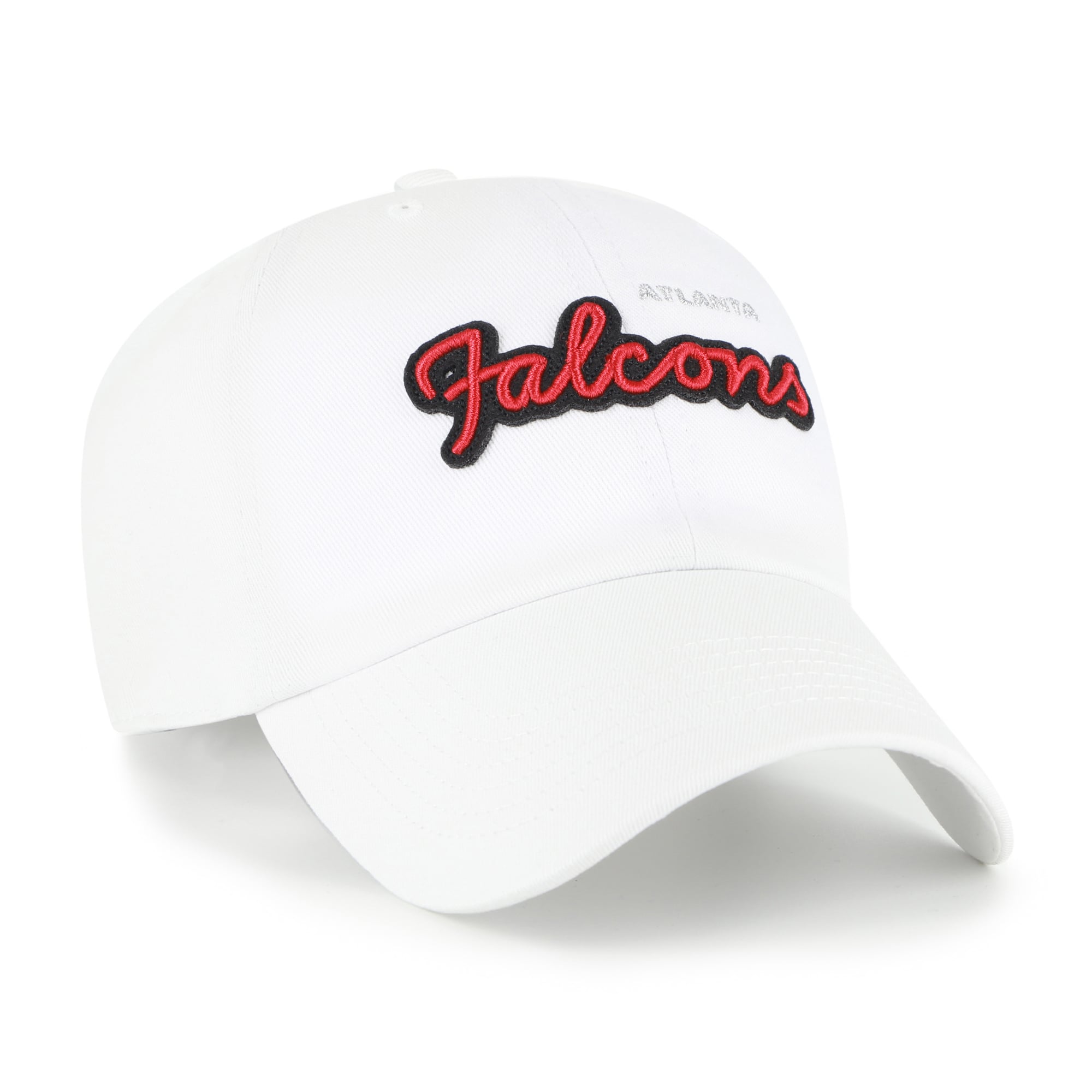 Women's '47 White Atlanta Falcons Trendy Script Clean Up Adjustable Hat