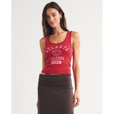 Atlanta Falcons Abercrombie & Fitch Women's Bra-Free Scoop Neck Tank Top - Red
