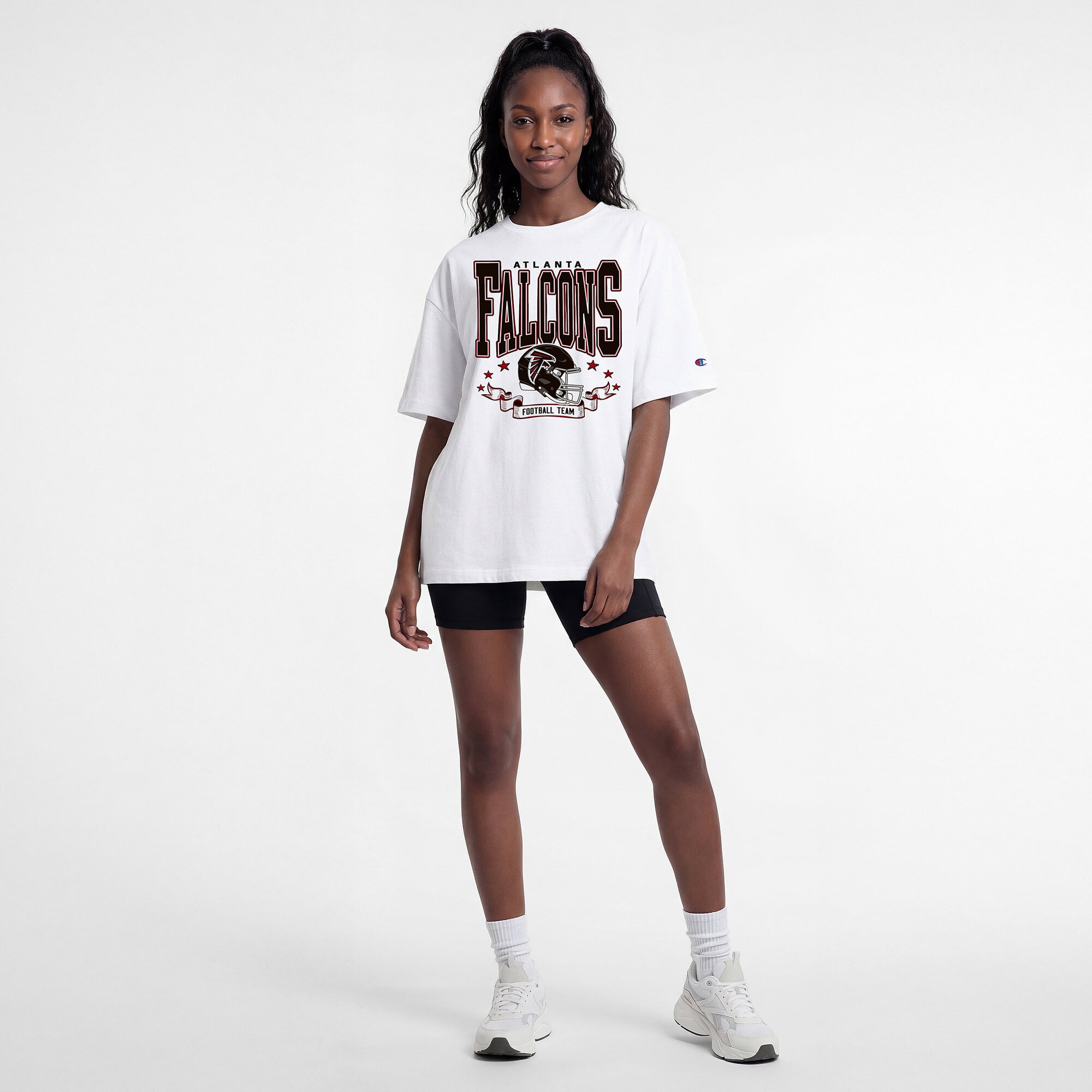 Women's Champion White Atlanta Falcons Oversized T-Shirt