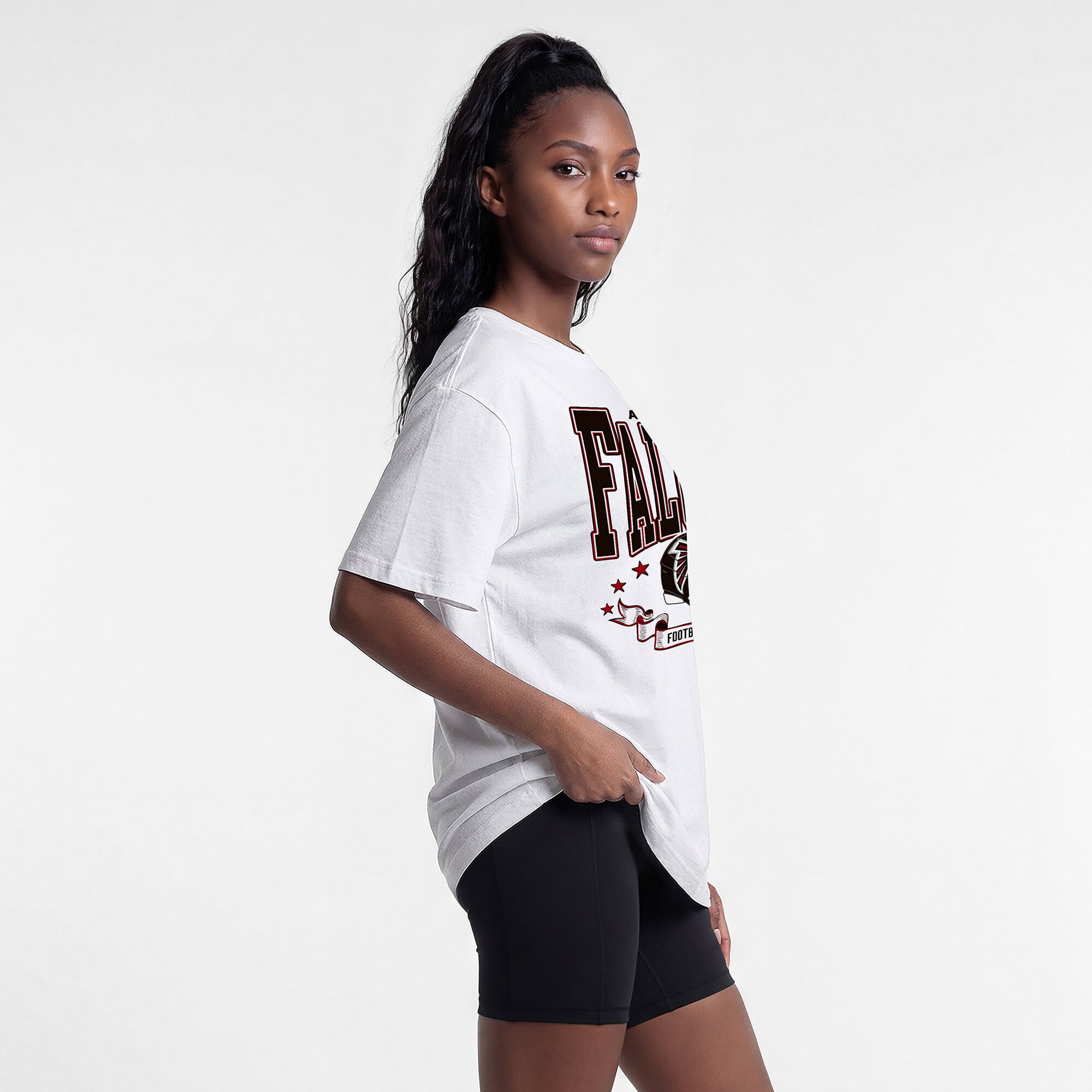 Women's Champion White Atlanta Falcons Oversized T-Shirt