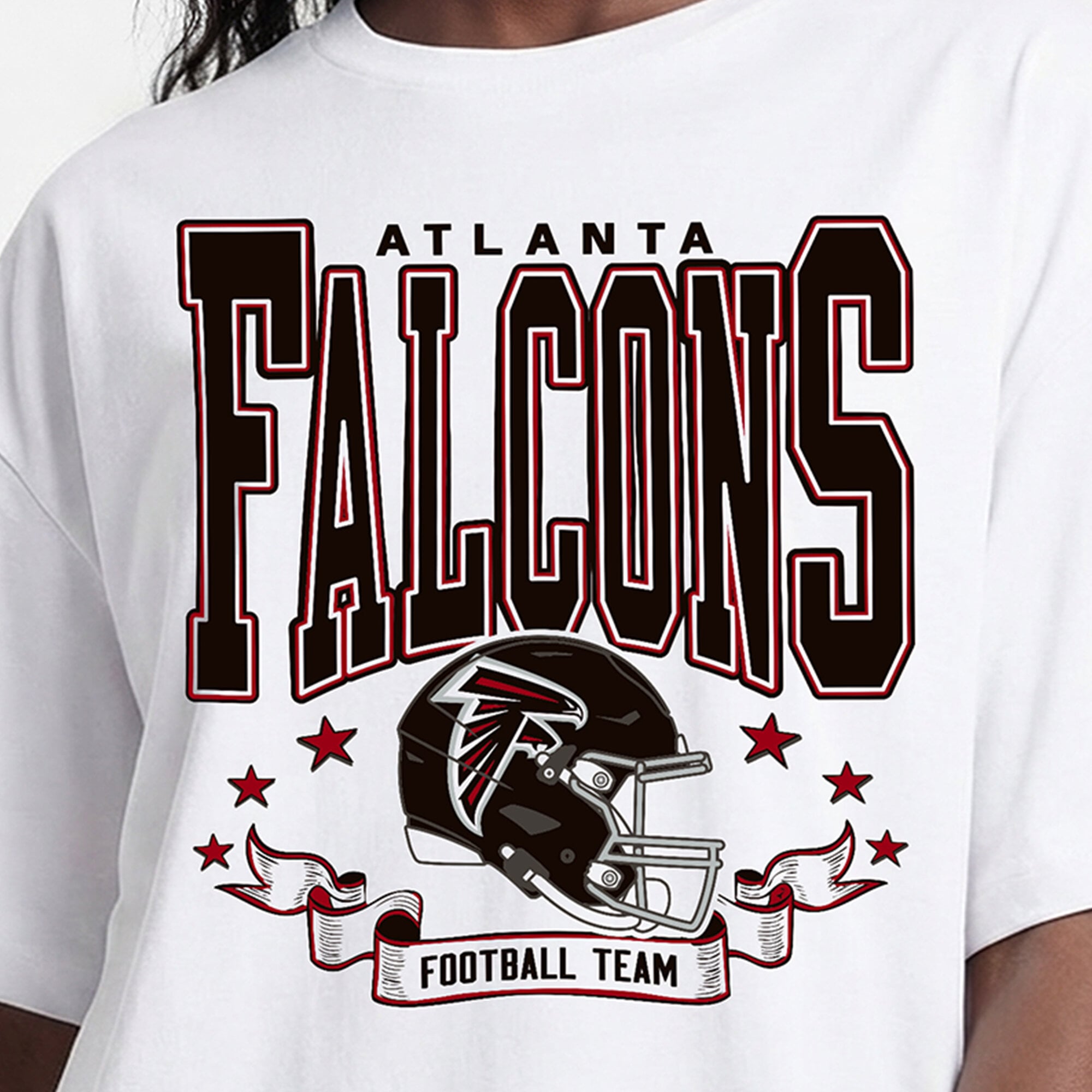 Women's Champion White Atlanta Falcons Oversized T-Shirt