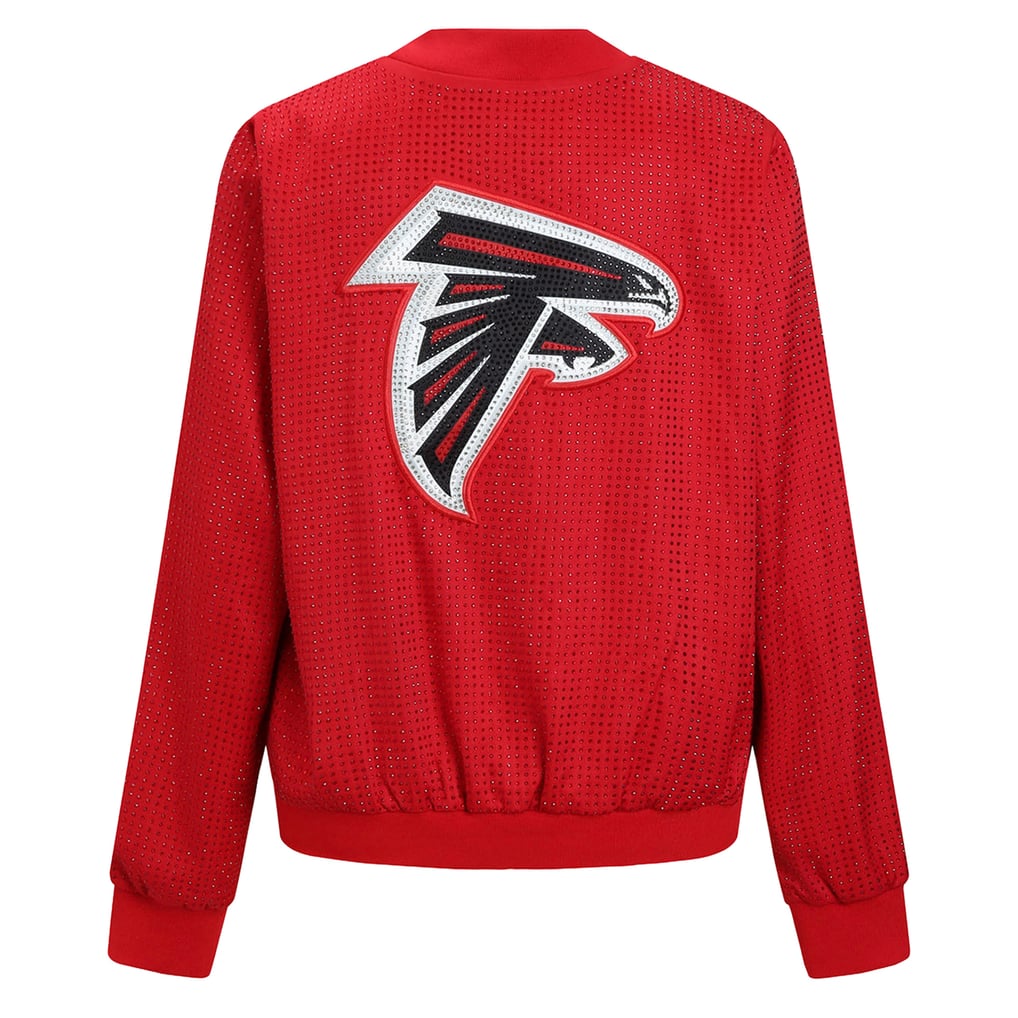 Women's FABGATING by Cuce Red Atlanta Falcons Crystal Full-Zip Bomber ...