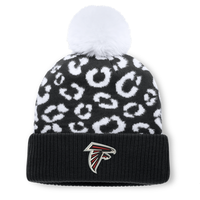 Atlanta Falcons Fanatics Women's Blur Cuffed Knit Hat with Pom - Black
