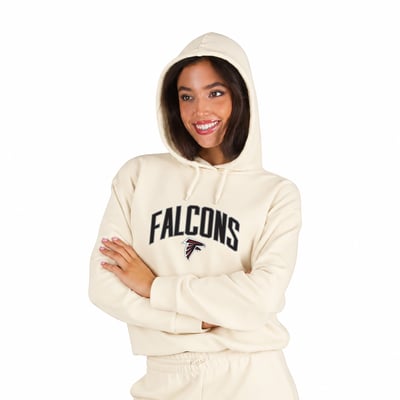  Atlanta Falcons Fanatics Women's Plus Size Hoodie & Pants Lounge Set - Cream
