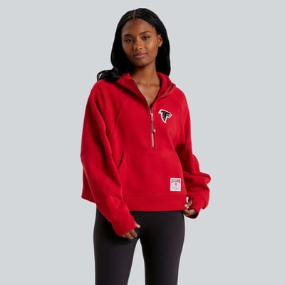  Atlanta Falcons lululemon Women's Scuba Oversized Half-Zip Hoodie - College Crimson