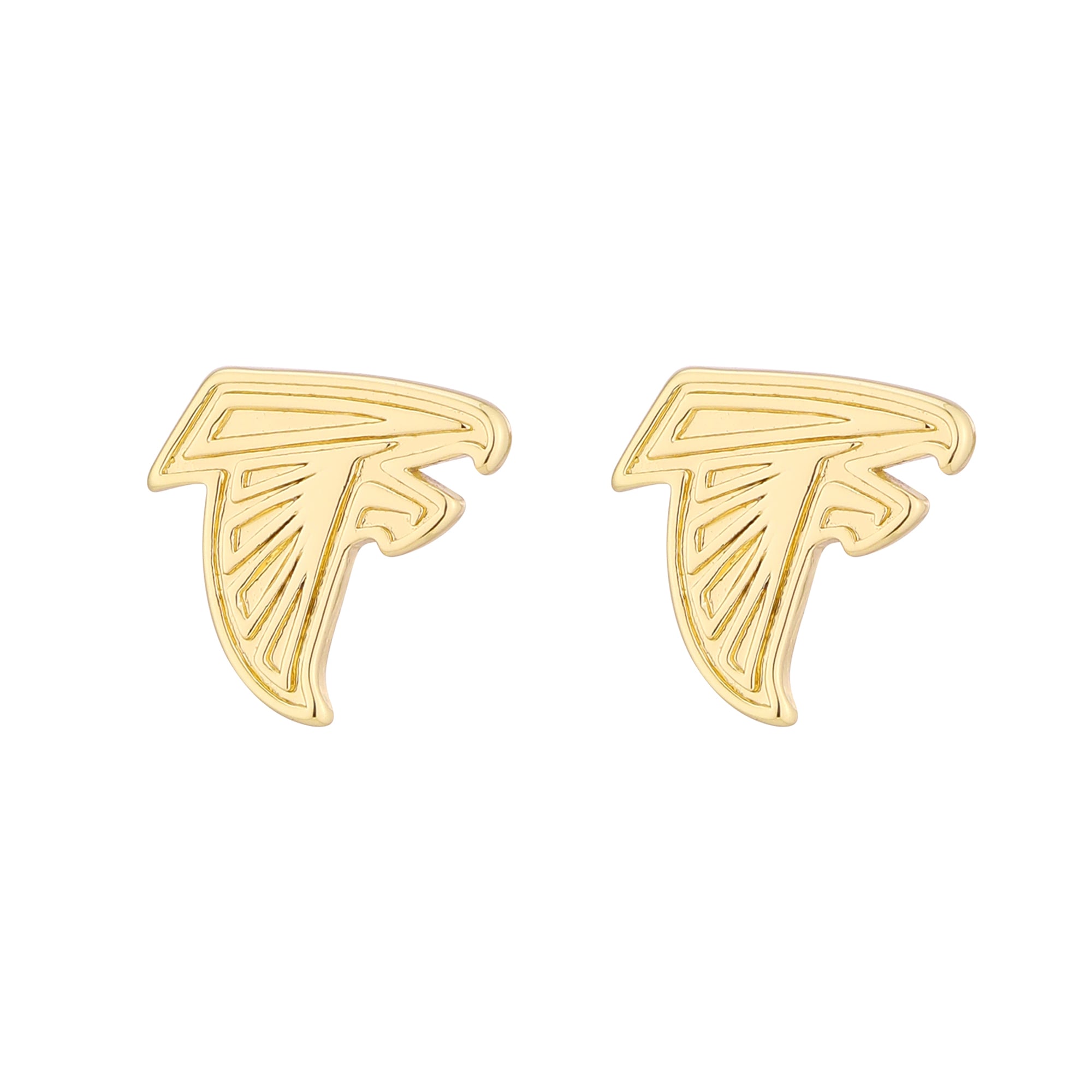 Boucles d'oreilles puces pour femmes LUV AJ Gold Atlanta Falcons Logo