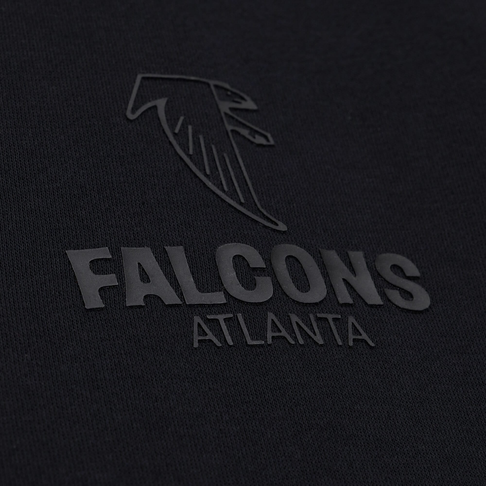 Women's Mitchell & Ness Black Atlanta Falcons Core Essentials Micro Logo Fleece Sweatshirt