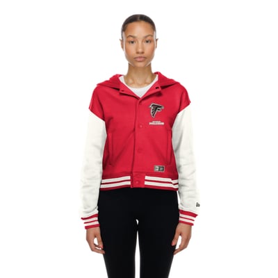 Atlanta Falcons New Era Women's Throwback Full-Snap Hooded Jacket - Red