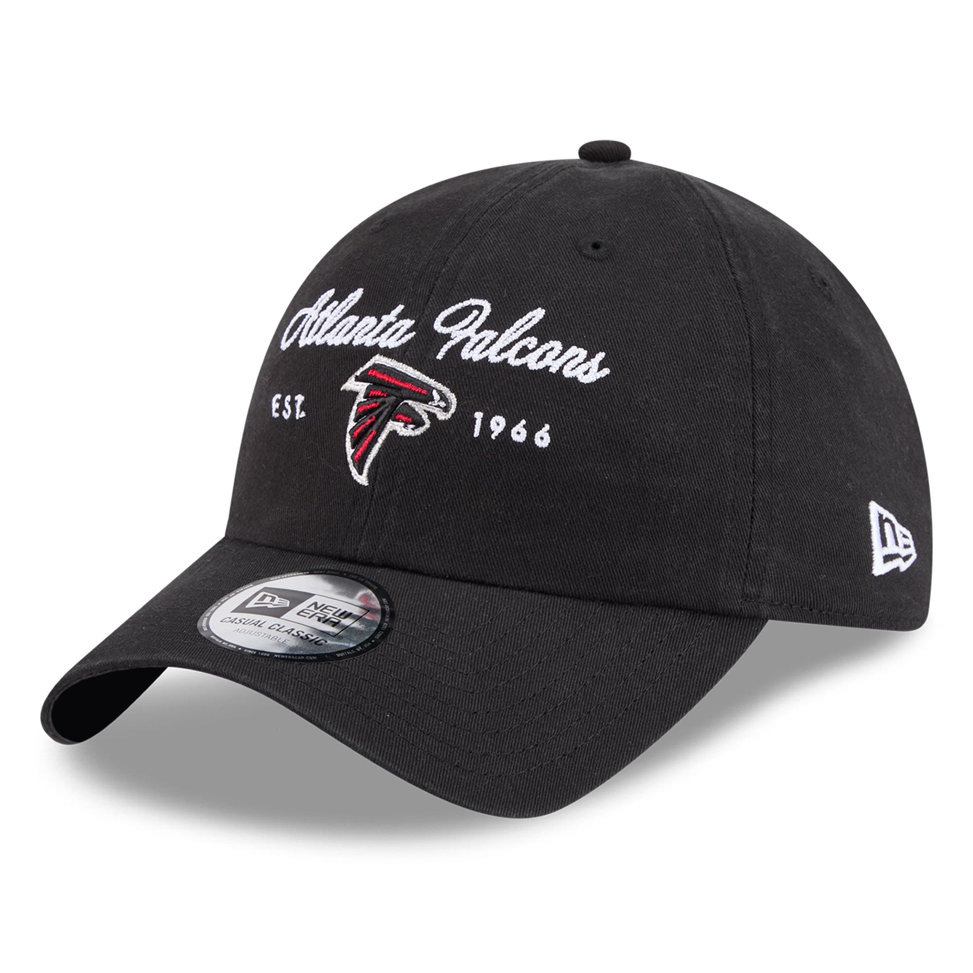 Women's New Era Black Atlanta Falcons Script Casual Classic Adjustable Hat