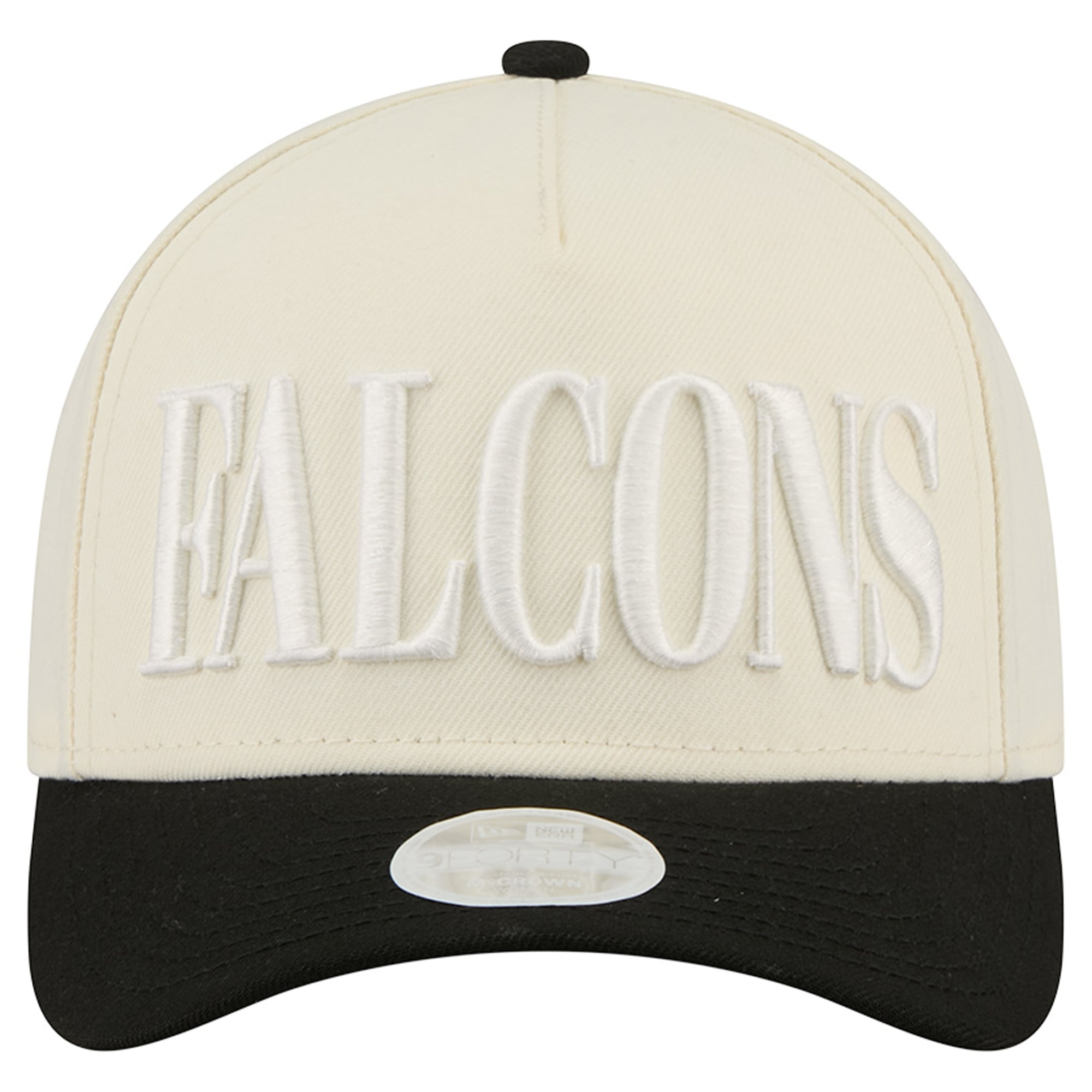 Women's New Era Cream/Black Atlanta Falcons Tonal A-Frame 9FORTY Adjustable Hat