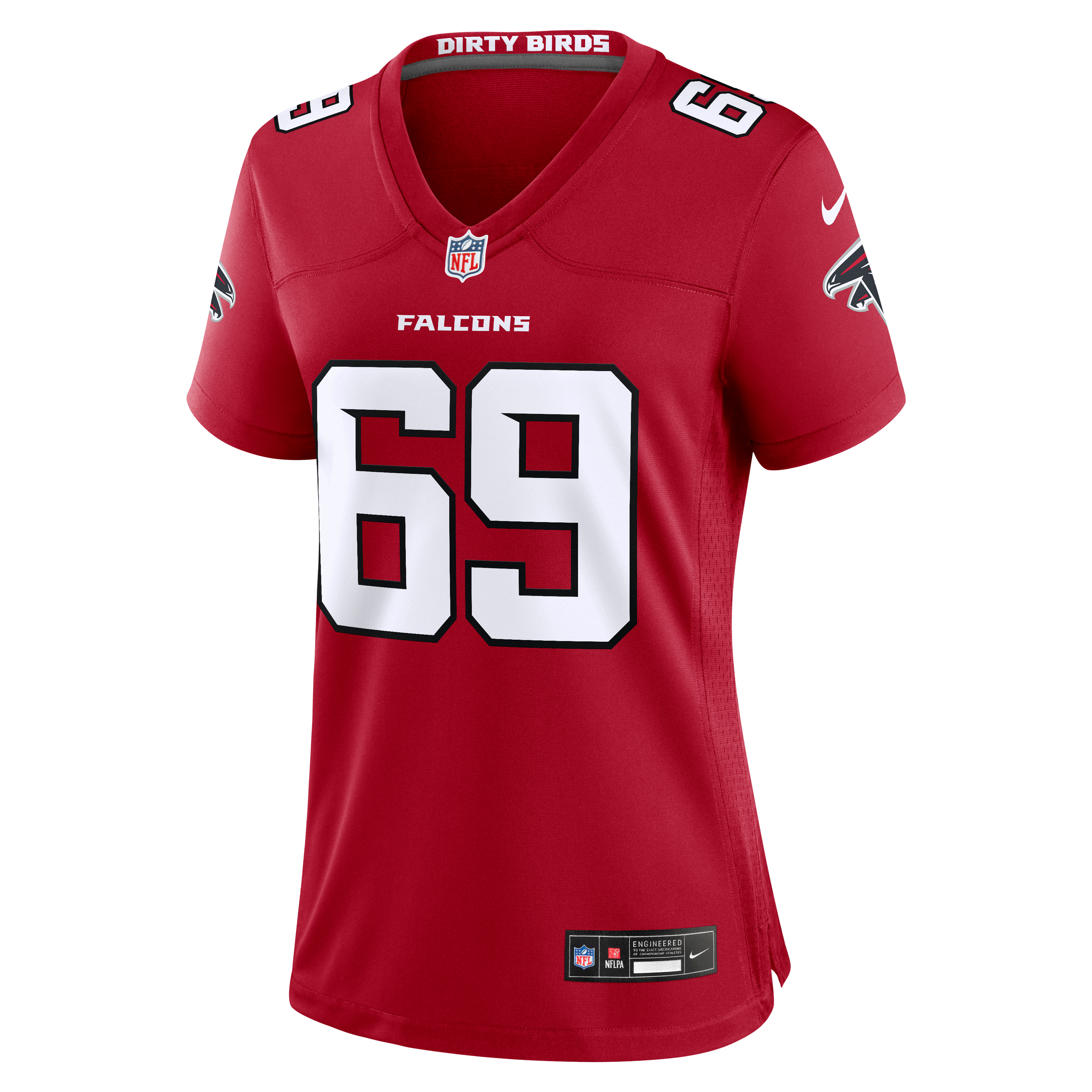 Maillot de match Nike Anterio Thompson rouge des Falcons d'Atlanta pour femmes