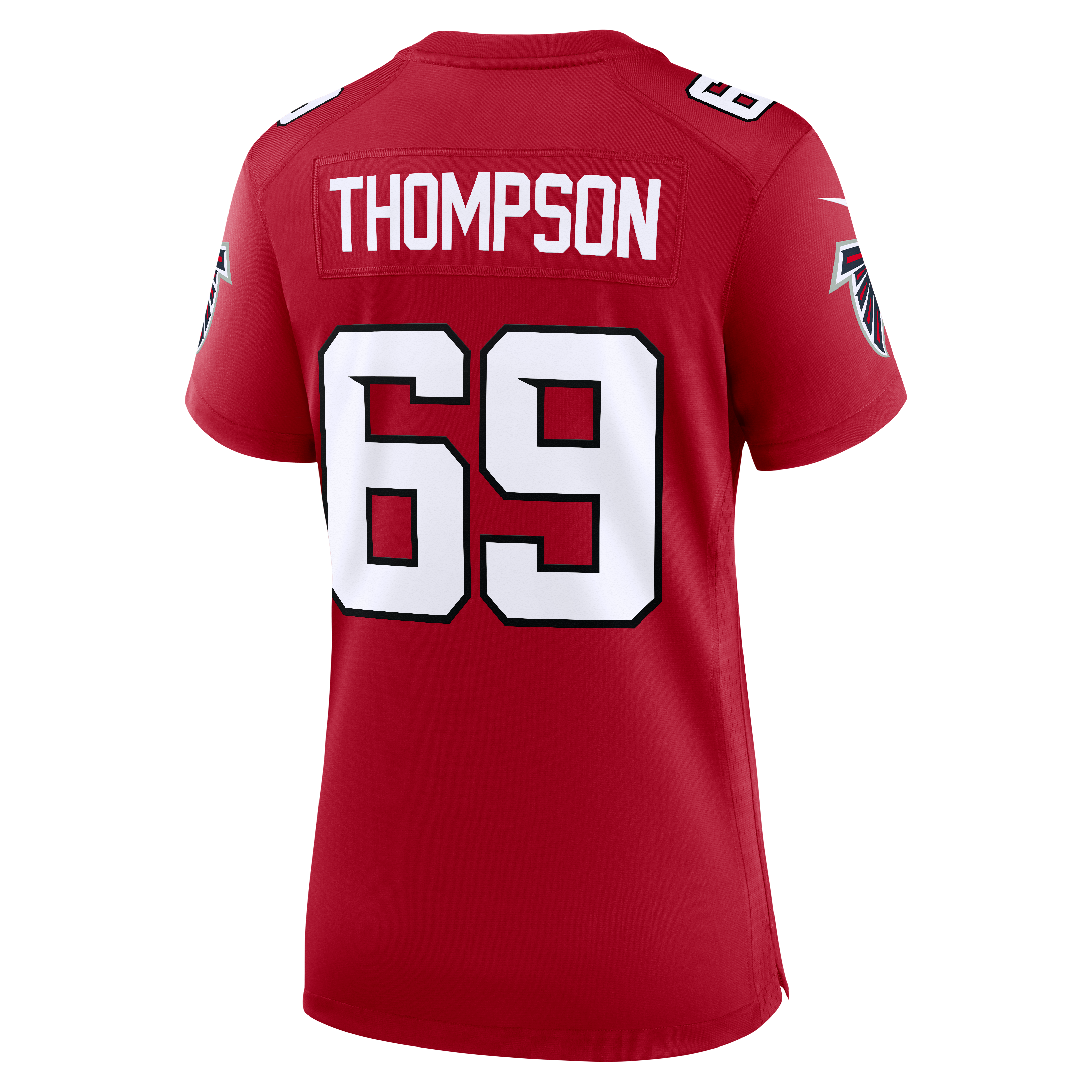 Maillot de match Nike Anterio Thompson rouge des Falcons d'Atlanta pour femmes